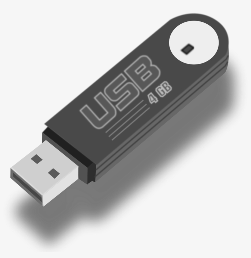 Hard Disk Flash Drive Clipart Vector Clip Art Free - Usb Flash Drive, transparent png download