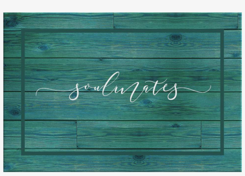 Soulmates Master Bedroom Wall Art Teal Rustic Wood - Plank, transparent png download
