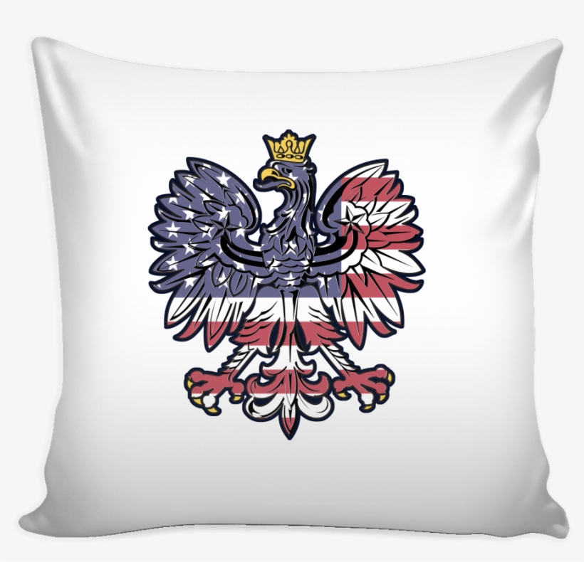 Polish Eagle American Flag Pillow Cover - Grandchildren Complete Life's Circle Of Love, transparent png download