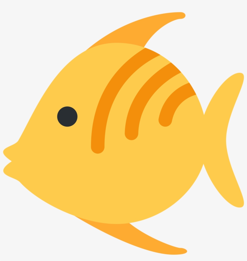 Tropical Fish Sticker By Twitterverified Account - Fish Emoji, transparent png download