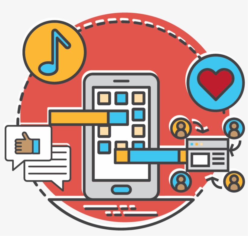 Social Media - Illustration, transparent png download