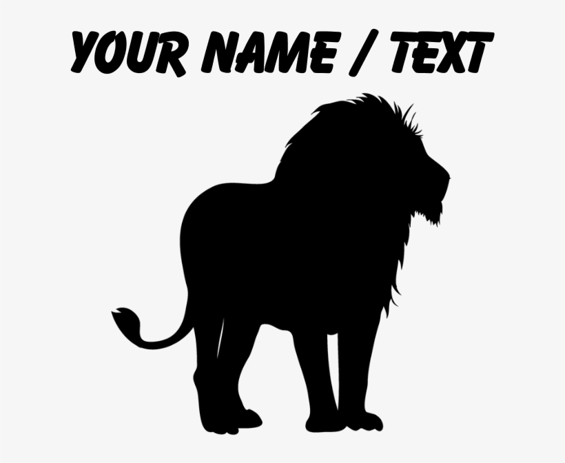 Custom Lion Silhouette Shower Curtain - Masai Lion, transparent png download