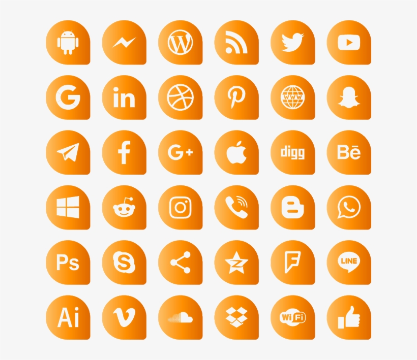 Download Icons Social Media Colors Svg Eps Png Psd - Dribbble, transparent png download