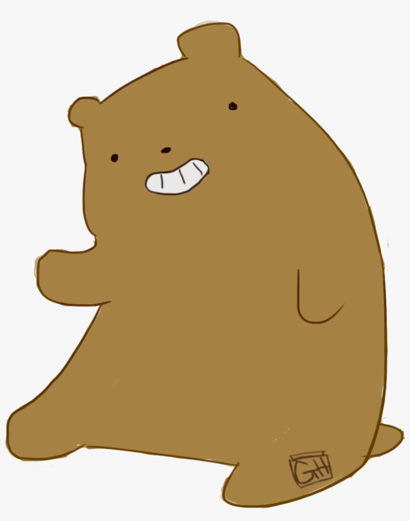 We Bare Bears Grizz Vinyl Sticker - We Bare Bears Grizz, transparent png download