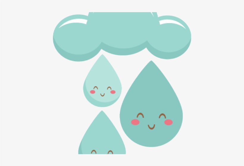 Raindrops Clipart Nube - Happy Raindrop, transparent png download