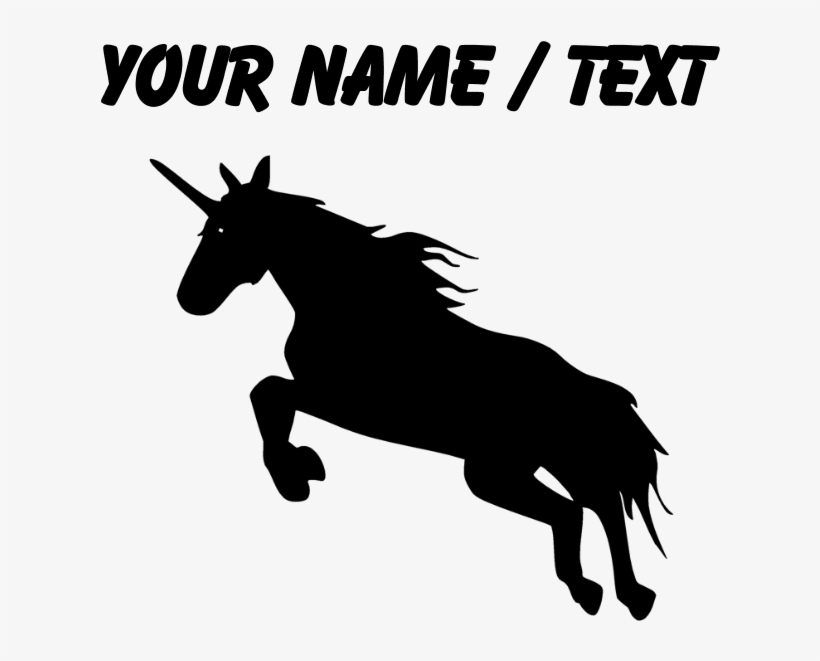 Custom Unicorn Silhouette Journal - Unicorn Silhouette, transparent png download