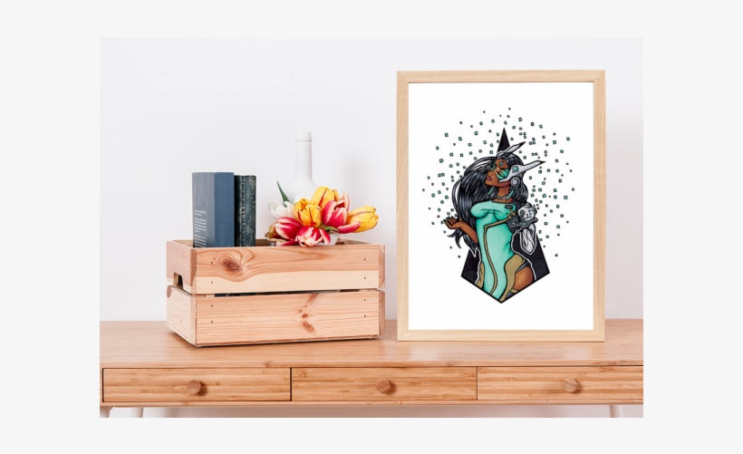 Original Overwatch Symmetra - Free Poster Mockup Table, transparent png download