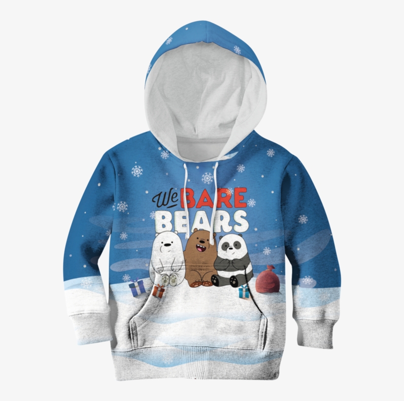 3d We Bare Bears Full Print Hoodie T Shirt - Print Hoodie, transparent png download