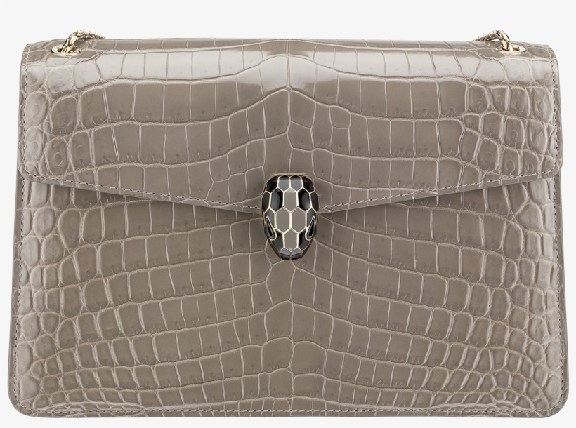 Serpenti Forever Flap Cover Flap Cover Crocodile Leather - Handbag, transparent png download