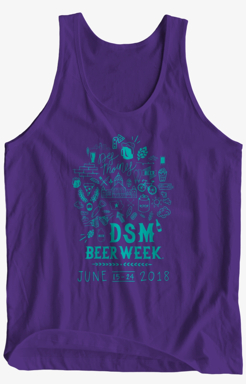 2018 Des Moines Beer - Active Tank, transparent png download
