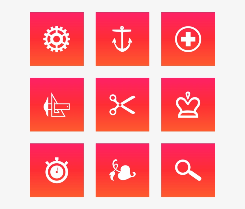 Classica Icon In Style Flat Square White On Ios Orange - Vector Graphics, transparent png download