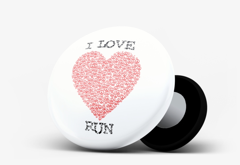 I Love Running Magnet - Heart, transparent png download