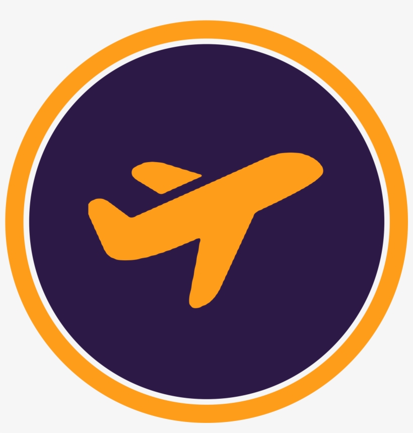 Plane Icon Small - Circle, transparent png download