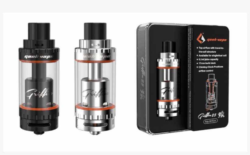 Griffin 25 Top Airflow By Geek Vapes - Geekvape Griffin 25 Rta, transparent png download
