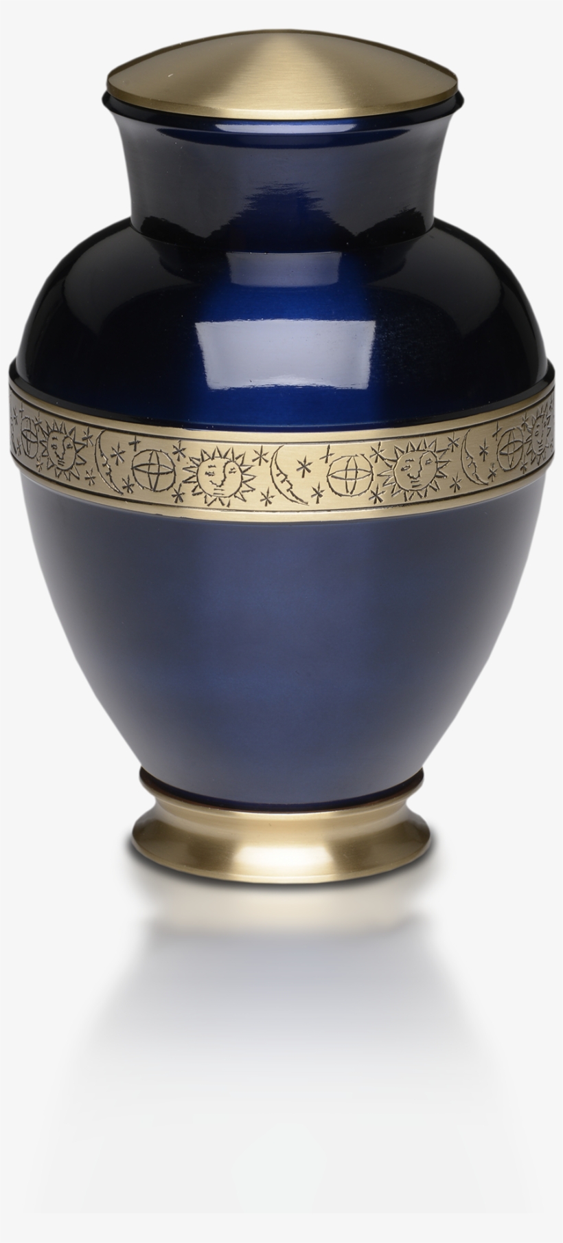 Moon & Stars Brass Cremation Urn Adult B 1632 A - Vase, transparent png download