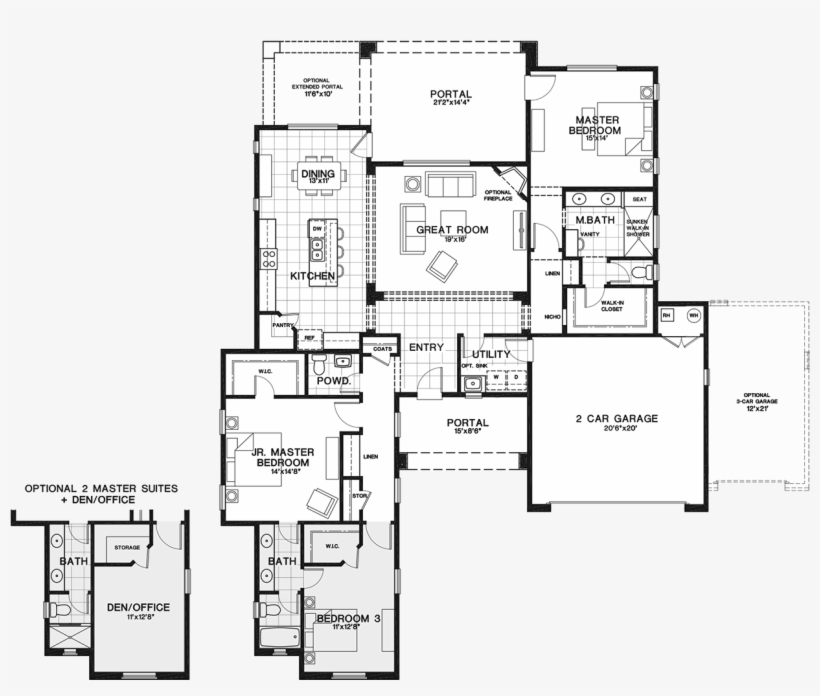 Mimosa Floorplan - Floor Plan, transparent png download