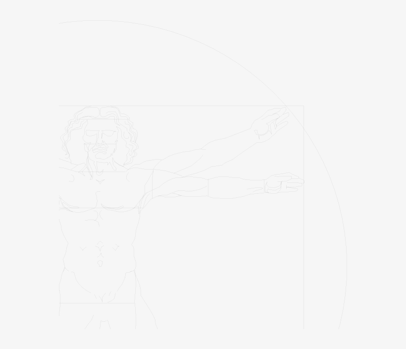 Vitruvian Man - Sketch, transparent png download