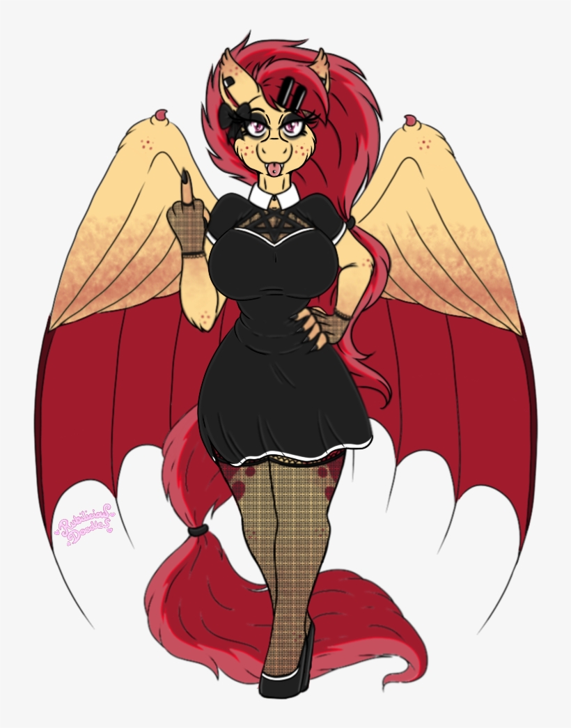 Rubysplash2018, Bat Pony, Bat Pony Oc, Bow, Clothes, - Cartoon, transparent png download