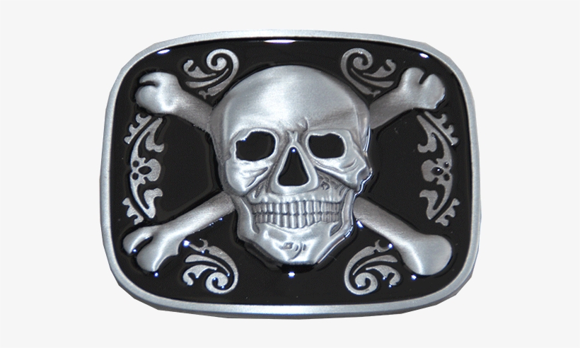 Pirat Gürtelschnalle / Belt Buckle - Hebilla De Calavera, transparent png download