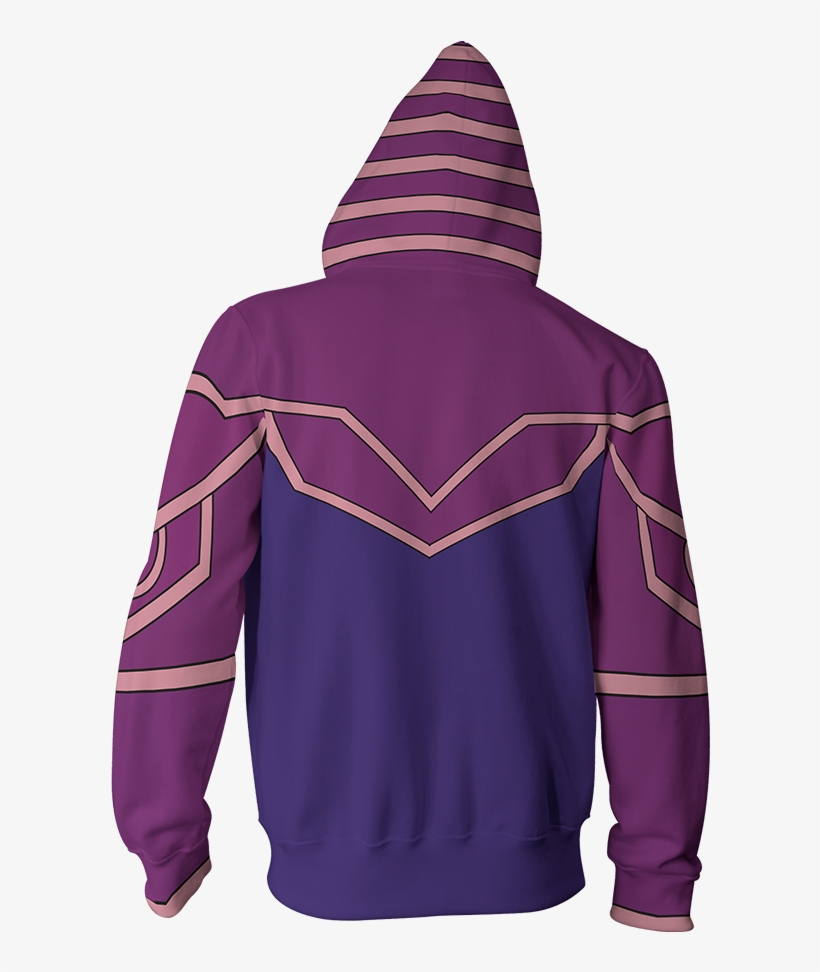 Yu Gi Oh Dark Magician Cosplay Zip Up Hoodie Jacket - Hoodie, transparent png download
