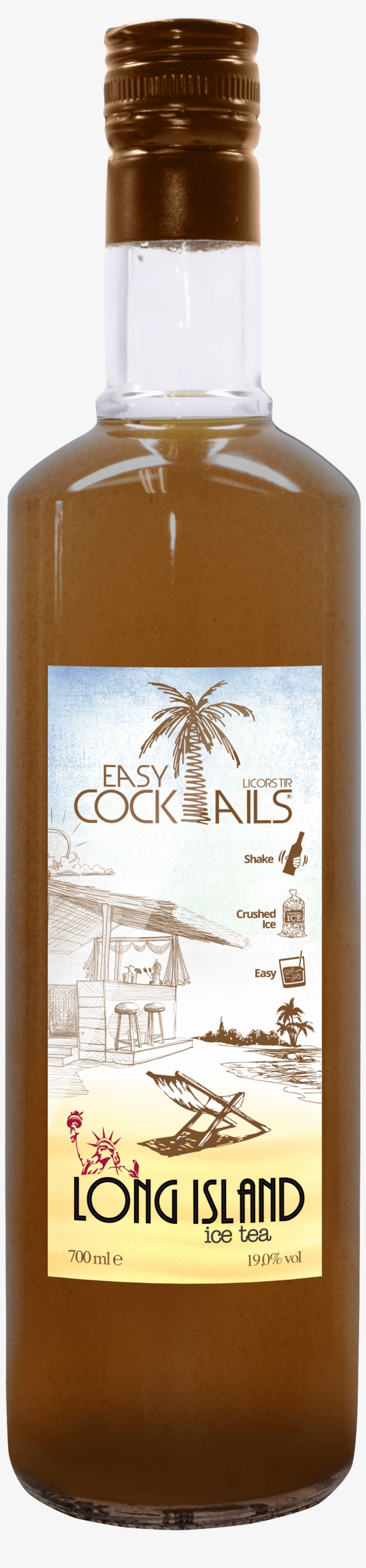 Long Island Ice Tea Drink - Glass Bottle, transparent png download