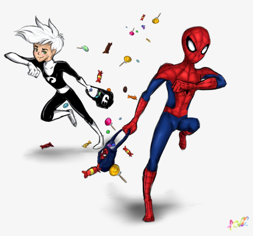 For Day 4 Of The Challenge, Treats If You Want A Mini - Spiderman And Danny Phantom, transparent png download