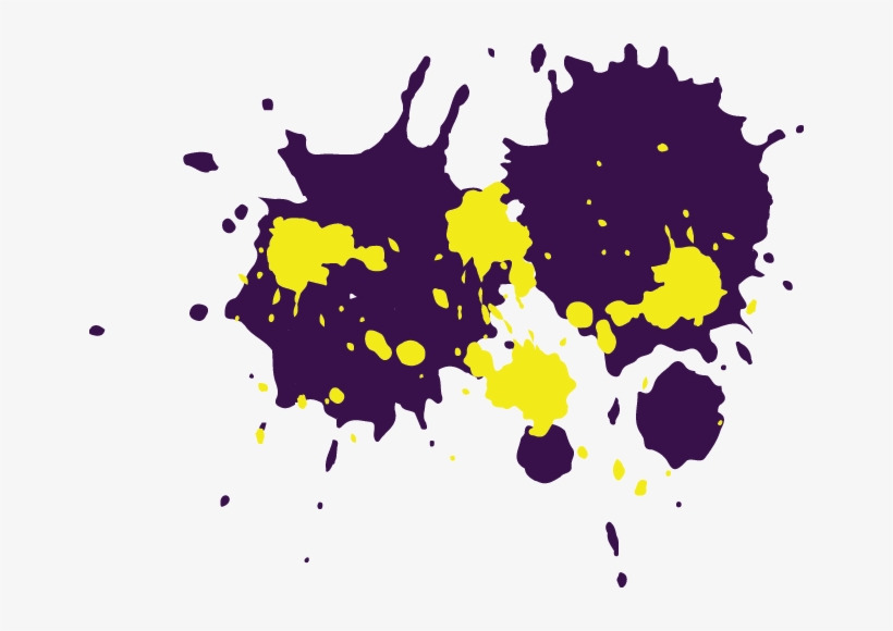 Yellow Blue Splash Brush - Illustration, transparent png download