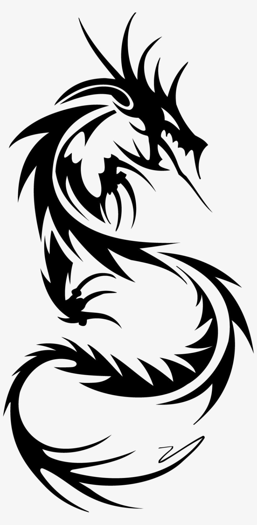Nautical Star Tattoos Clipart Sleeve - Dragon Tribal, transparent png download