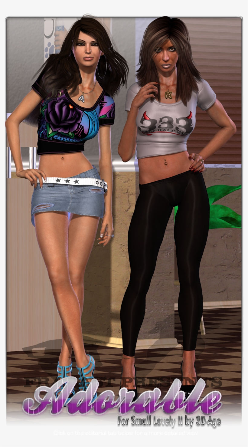 Adorable For Small Lovely Ii By 3d-age - Girl, transparent png download