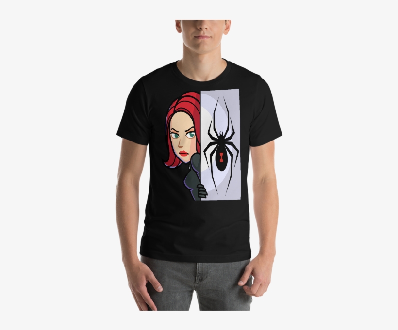 Black Widow Sexy Red Hair Marvel The Avengers Cartoon - Shirt, transparent png download