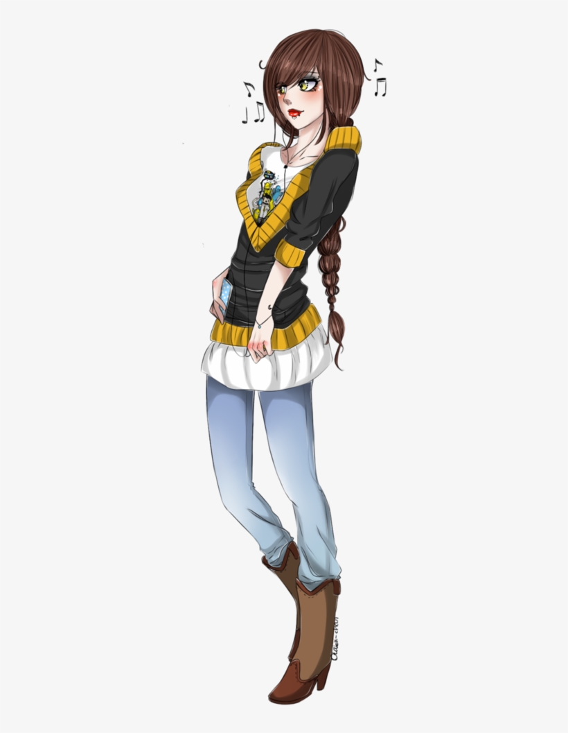 Hufflepuff Anime Girl - Cartoon, transparent png download