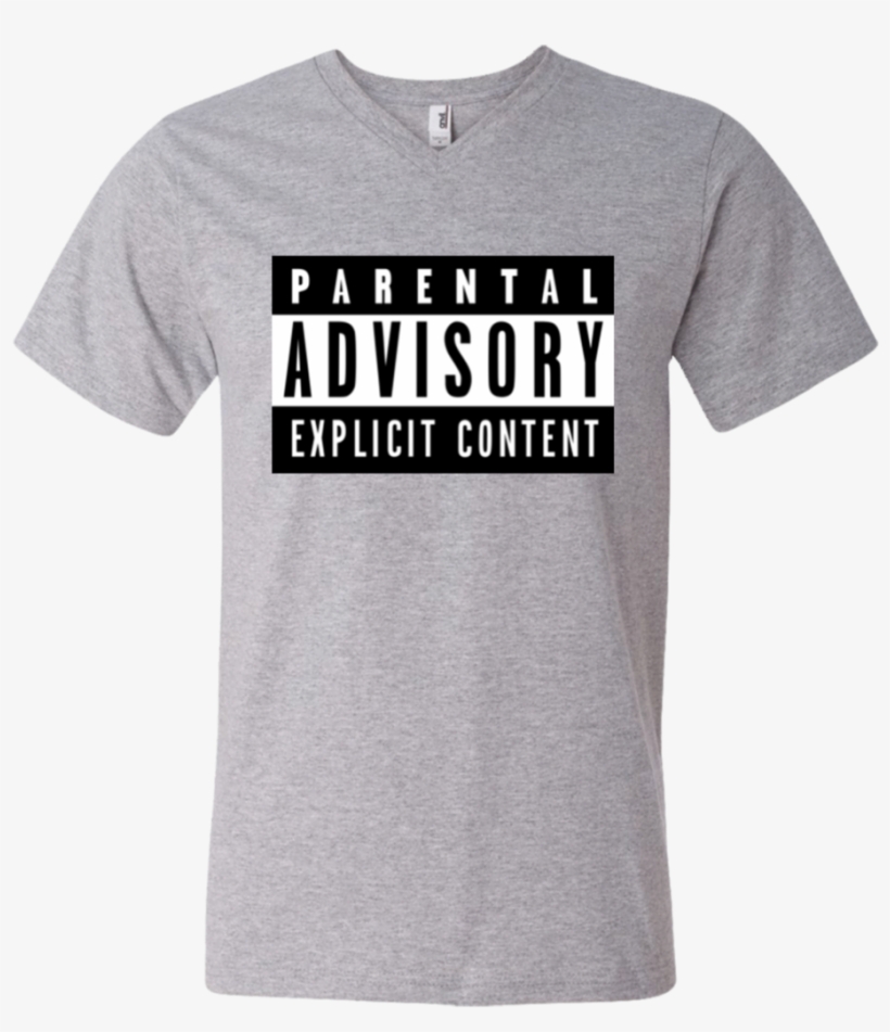Black White "parental Advisory" Short Sleeve Tank Design, transparent png download