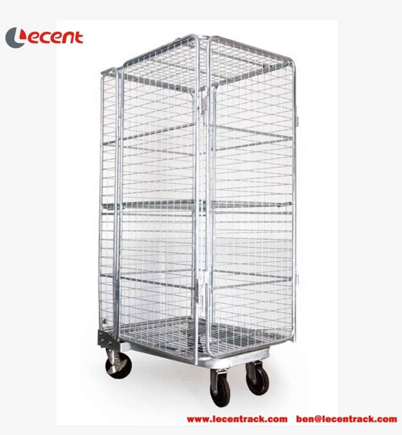 Steel Euro Style Mesh Roll Cage For Supermarket And - Shelf, transparent png download