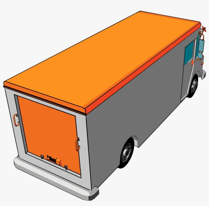 Route 250 Delivery Truck Shell - Truck Top View Png, transparent png download
