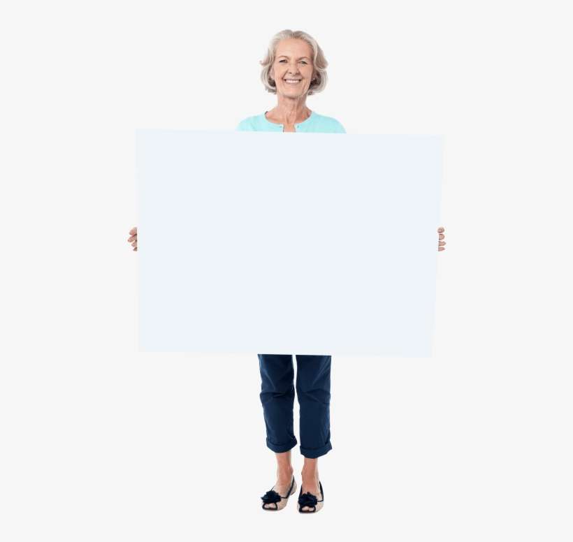 Free Png Old Women Holding Banner Png Images Transparent - Woman Holding Camera Png Transparent, transparent png download