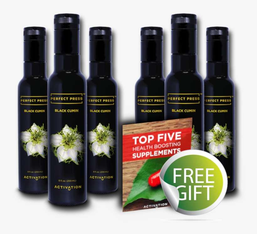 Perfect Press Black Cumin Seed Oil 250ml 6 - Floral Design, transparent png download