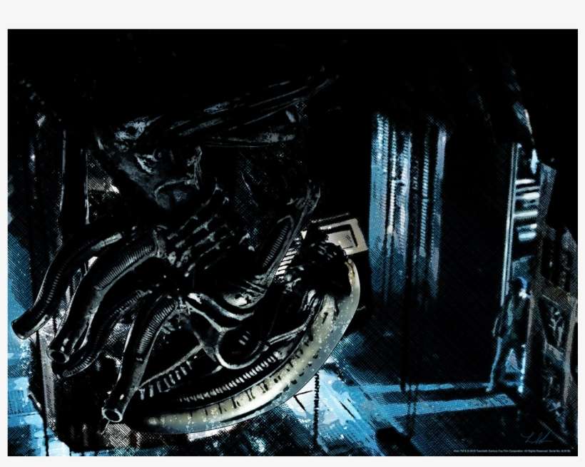 Alien "in Space No One Can Hear You Scream" Unframed - Painting, transparent png download