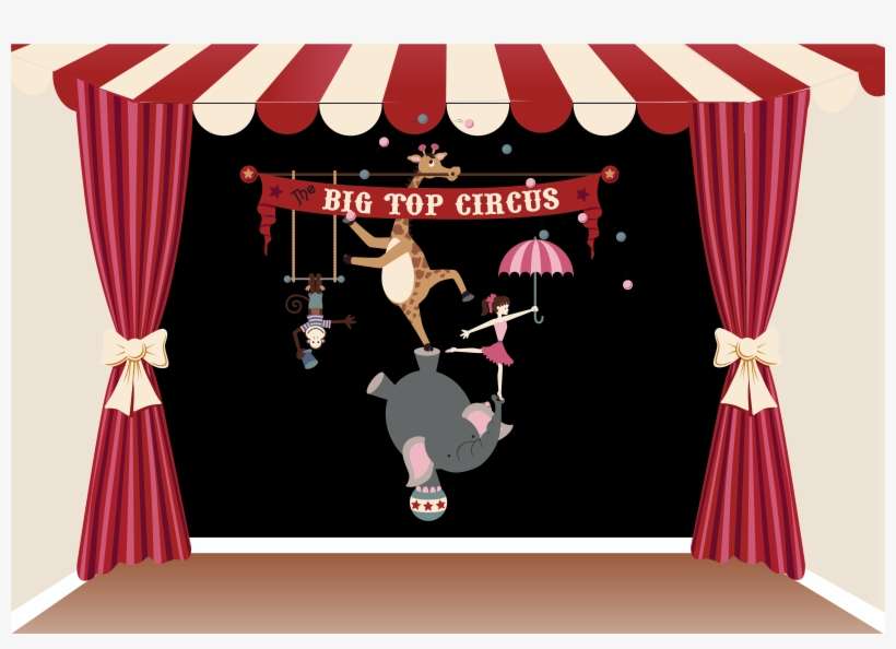 Combine Our "big Top Circus" And Our "just Curtains" - Stage, transparent png download