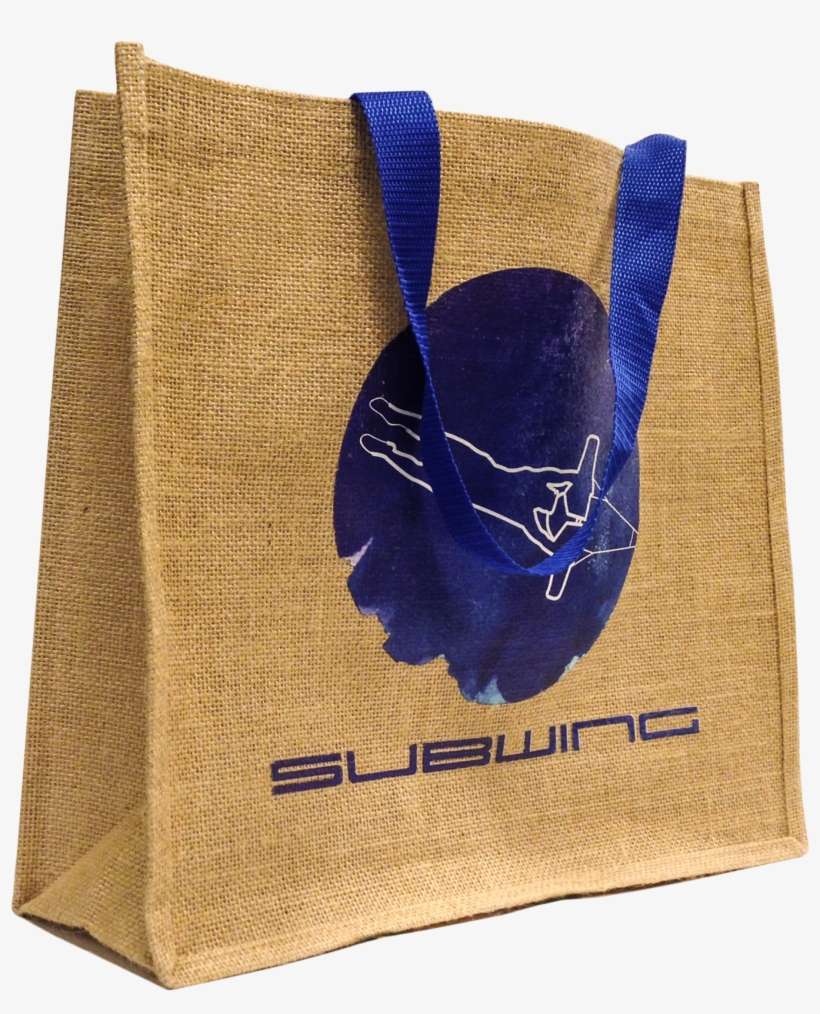 Jute Beach Bag With Subwing Logo - Tote Bag, transparent png download