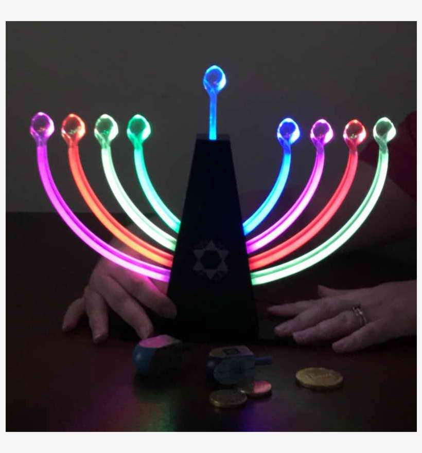 Glow Led Color-changing Menorah - Fête De La Musique, transparent png download