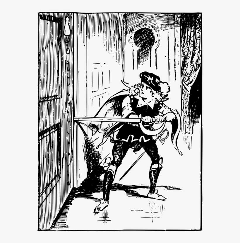 Sword Weapon Cartoon Comics Visual Arts - Illustration, transparent png download