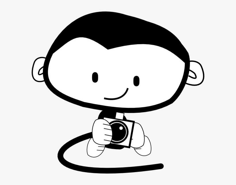 Monkey With Camera Cartoon, transparent png download