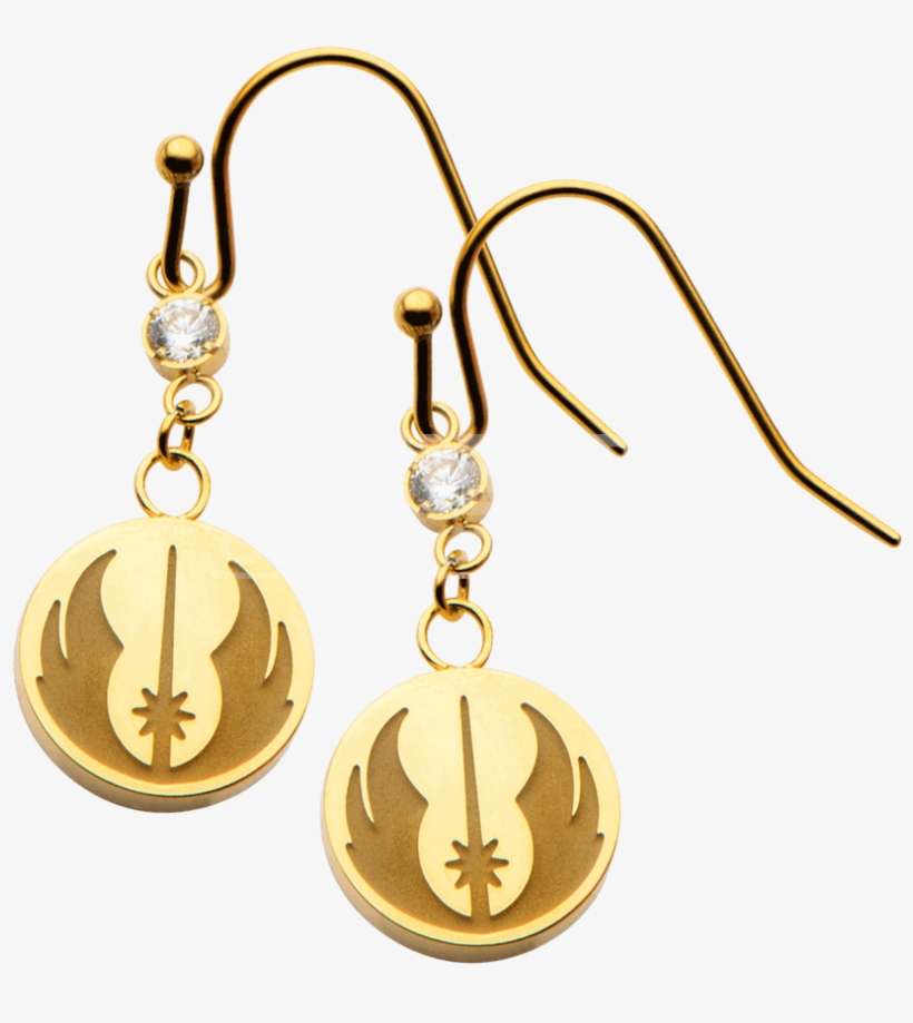 Star Wars Jedi Symbol Dangle Earrings - Earrings, transparent png download