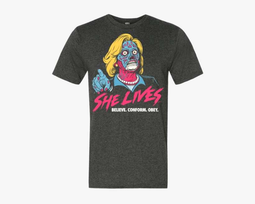 She Lives Hillary Clinton T-shirt - Active Shirt, transparent png download