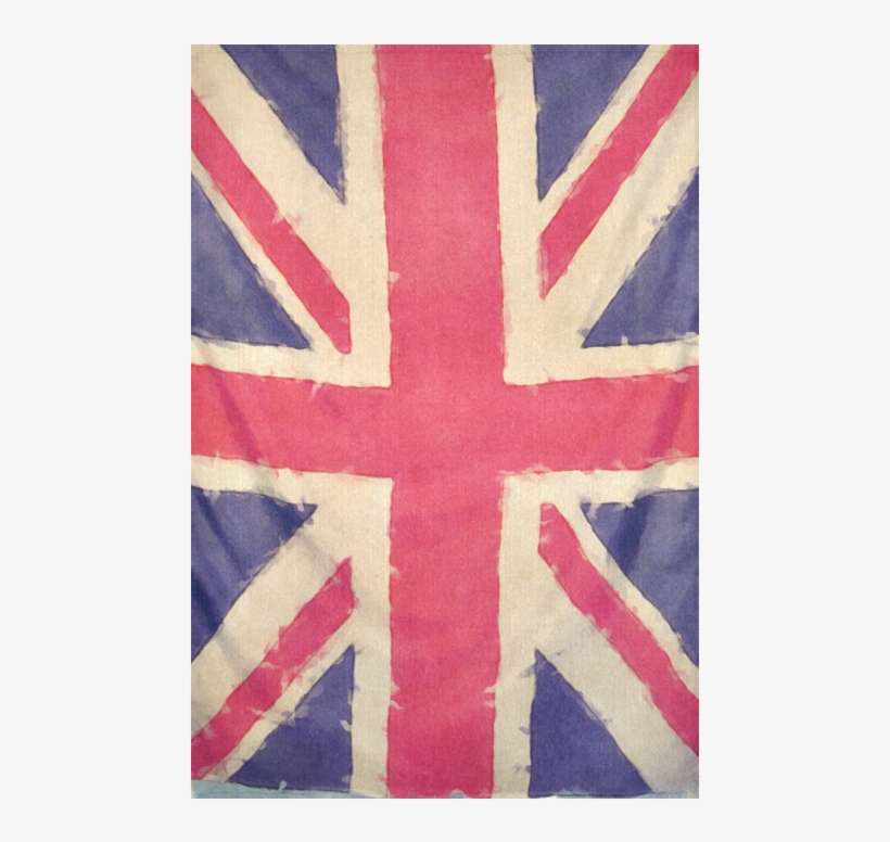 British Union Jack Flag Grunge Style Cotton Linen Wall - Uk Flag, transparent png download