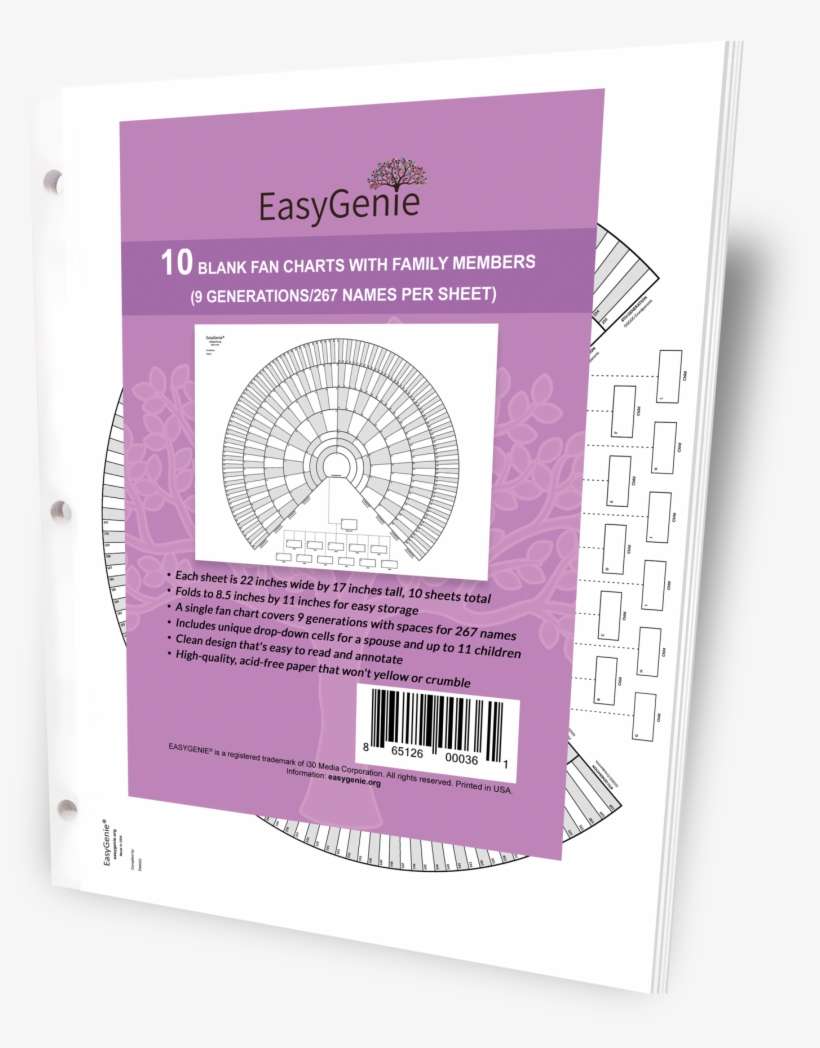 Load Image Into Gallery Viewer, 10 Blank Fan Charts - Label, transparent png download