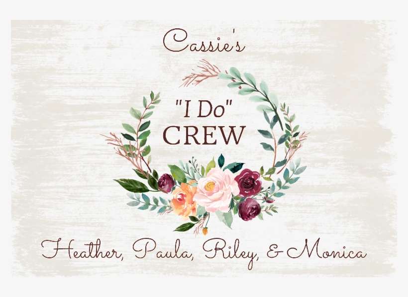 Bride's I Do Crew - Green Watercolour Flower Png, transparent png download
