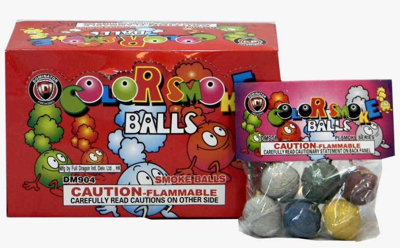 6 Assorted Color Smoke Ball - Clay, transparent png download