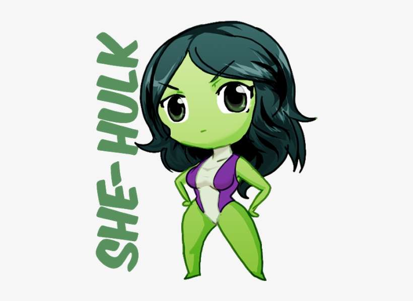 My Wife Likes She-hulk So This Is For Her - She Hulk Chibi Png, transparent png download