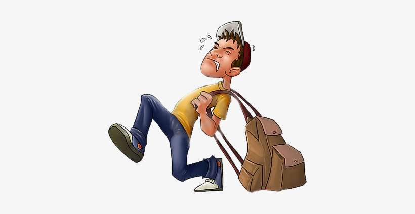 ‹ › - Carrying A Heavy Bag, transparent png download